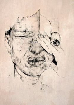 red-lipstick:  Magdalena Lamri (b. 1986, Montreuil, France) - Désacorps, 2012 Drawings: Graphite, Acrylics on Canvas 