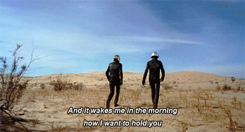 kimbk:  Daft Punk’s Electroma | Lyrics (While making this, I noticed that once Thomas-bot dies, there are no more songs with vocals until after the immolation sequence. As if being together was what merited words and song, not any other aspect of their