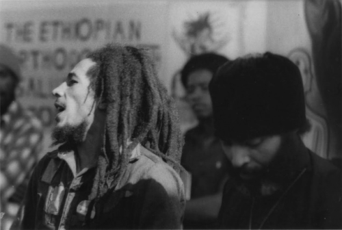 worldwarxp:  Bob Marley meeting Father Amde along with Watts gang members in Los Angeles, CA. 11/2X/79.   Photographer: Unknown https://plus.google.com/u/0/photos/+worldwarXP/albums/6135872013073110737