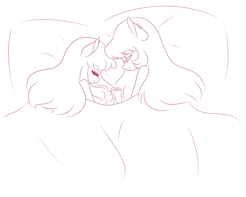 nemovonsilver:ask-elora:Small Sketchy of the Brother and Sister sleeping together~♡