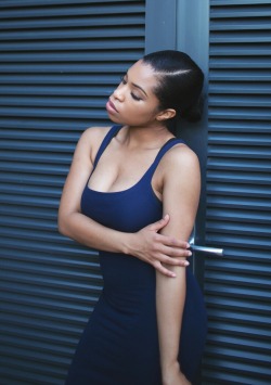 ecstasymodels:  New Navy  ZARA Dress | RIVER