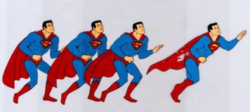 No sad Mickey to conclude today’s Superman theme—instead we have animation cels of Super