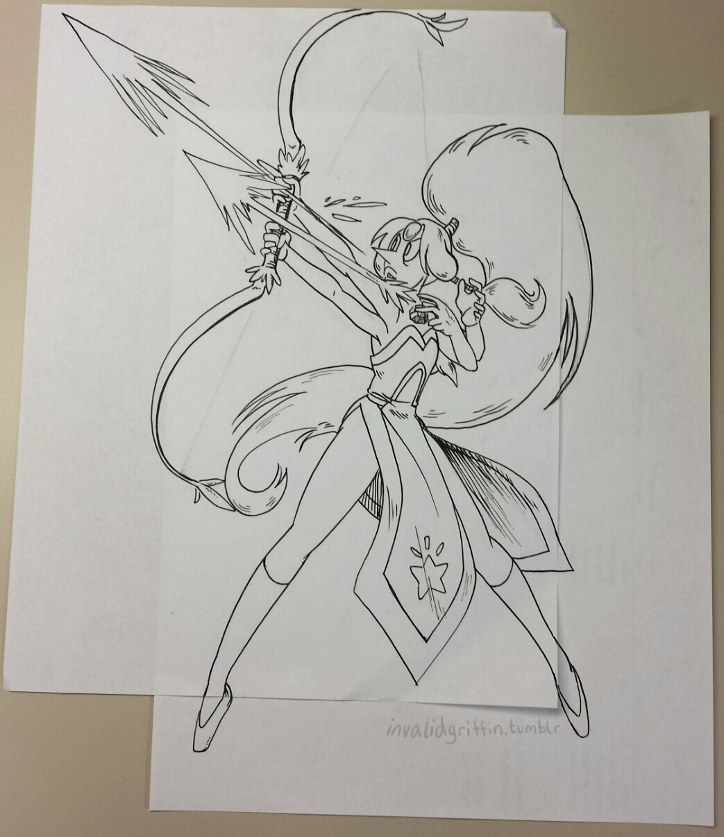 invalidgriffin:  the internet at work went out so i drew opal 