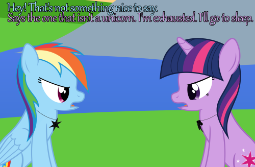 magical-loyalty:[NP26]   What an honor, Twilight is allowed to cuddle with Rainbow.  >w>