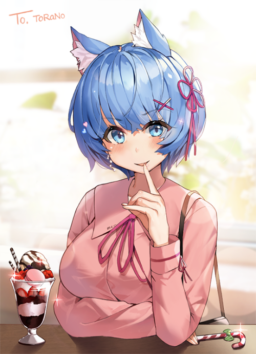 a-titty-ninja: 「レム」 by S5U (スオウ) | Twitter๑ Permission to reprint was given by the artist ✔.