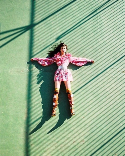 crystallinediamonds: Yuka Mannami wearing Marc Jacobs Spring ‘17. Shot by Ren Hang, styled by 