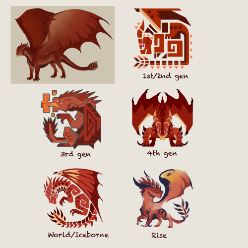 amayensis:Amayensis - Monster Hunter iconsIcons of my dragoness character Amayensis, in the styles of each MH generation! This was fun and a bit of a challenge, I’m happy with how they turned out.Which one is your favorite?Bonus: Rise style with her