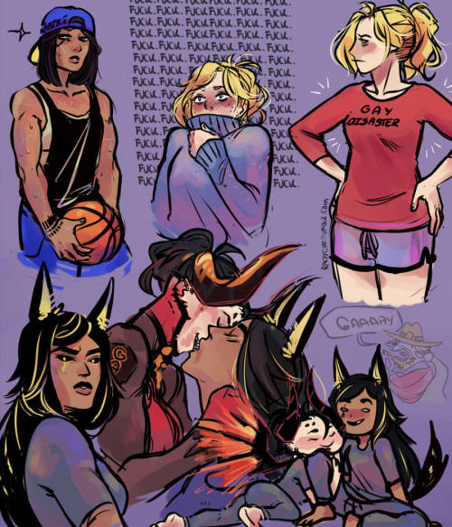 radycat: thirsty and hellhound pharmercy doodles for yall sinners 