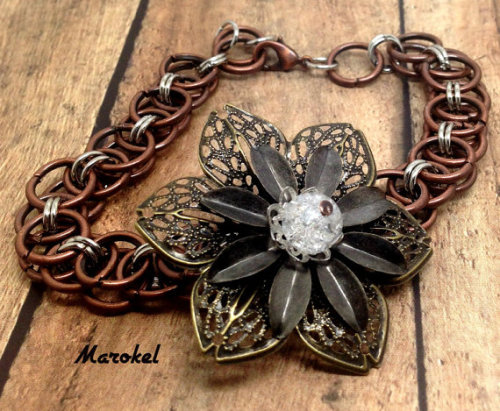 Metal Blossom Bracelet, $18.00