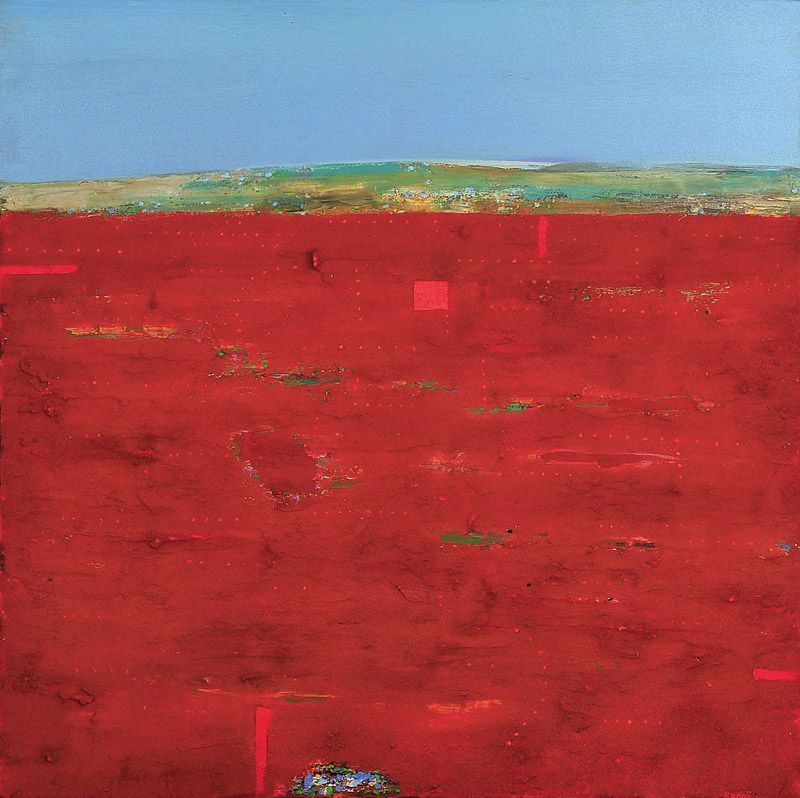 blastedheath:  Karl Korab (Austrian, b. 1937), Rote Erde [Red earth], 2011. Oil and