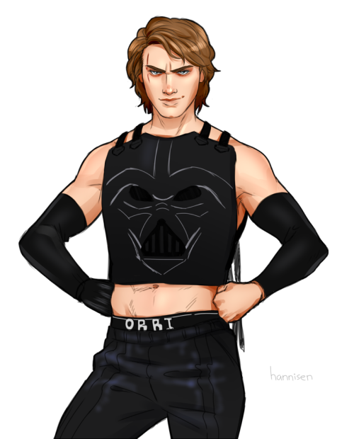 kimshinegyu:hannisen:new outfit#au where everything in star wars is exactly the same except darth va