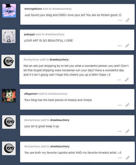 I need to acknowledge all of these wonderful messages, please ignore my awkwardness