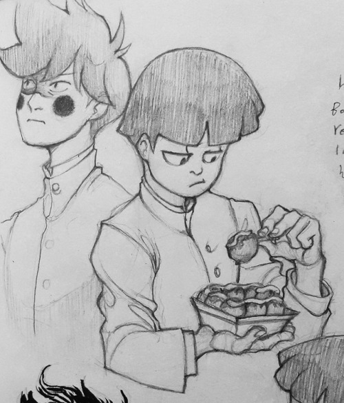 Have my doodles as I crawl back to watch the rest of mob psycho.