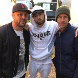 eminem-house:  Eminem with Mike D of Beastie