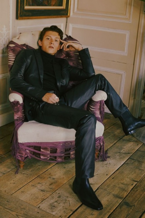 t-lostinworlds:Tom Holland x GQ is always a serve.~on a chair most likely.