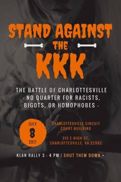 antifainternational: Alerta US Antifascists! Stop the Klan in Charlottesville on the 8th!