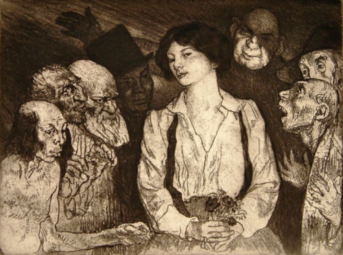 Fair Faces , Dark Places  -   William Strang British  1859-1921