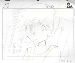 pokescans:  Rough sketch to finished cel
