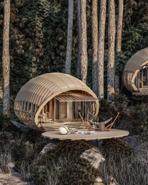 utwo:  Cabins on the mountain by Veliz Arquitecto &amp; ta E. “Organic  architecture