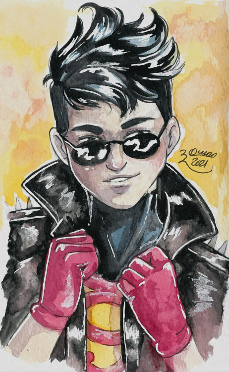 A superboy painting for you all. This was pretty quick and messy but fun all the same :)