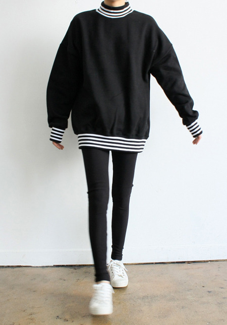 daeum:  stripe sweat shirts (BLACK) 36,000원 