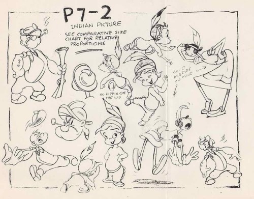 Model sheets for Popeye, Droopy (or rather Woolfy), and Tom (of Tom &amp; Jerry).As I said before, m