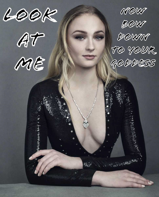 femdomhunter:  Sophie Turner https://virginloserfoundation.tumblr.com/ 