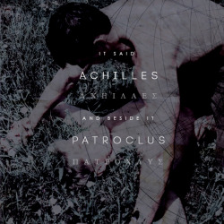 mastrkell:  Book Meme - [2/6] Ships - Achilles / Patroclus   “In the darkness, two shadows, reaching through the hopeless, heavy dusk. Their hands meet, and light spills in a flood like a hundred golden urns pouring out of the sun.”  