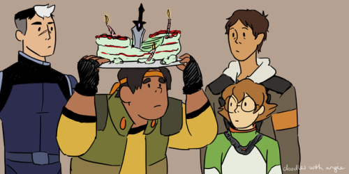 doodleswithangie: allura and coran reassure them that this was the typical start to most altean surprise parties. happy birthday, keith! Check out my other doodles here! 