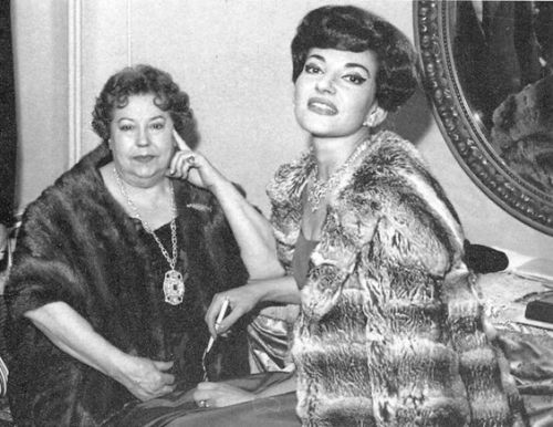 Maria Callas and her teacher Elvira de Hidalgo