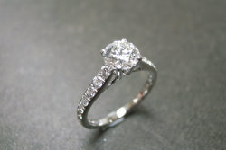 ringtorulethemall:  Diamond Engagement Ring in 14K White Gold rings