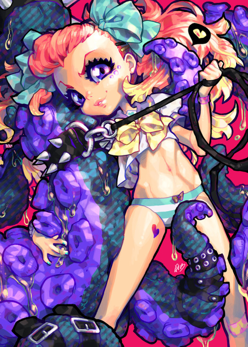 deliciousorangeart:  schoolgirlslovetentacles:  Schoolgirls Love Tentacles - Online Prerelease Party Schoolgirls Love Tentacles, the lavishly illustrated card game of cuddly cephalopods and the ladies who love them; is officially being released this Decem