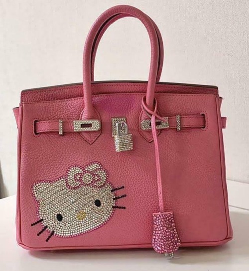 Hello Kitty Swarovski (pink), Purse Hanger for Table