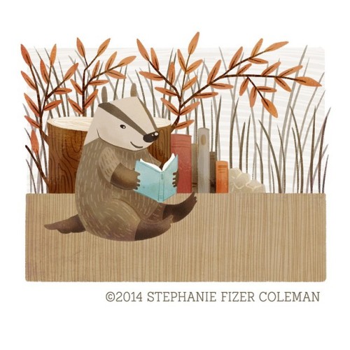 stephfizercoleman:And finished! #badger #illustration #TheBookishForest #calendar #kidlitart #childr