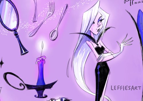 I designed some props based on the lady in the middle. I love giving objects personalities c:&gt