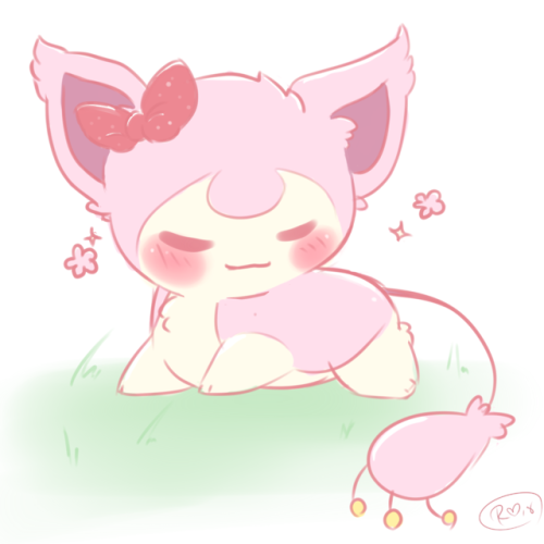 sweetdoodledrop:Decided to draw a cute Skitty~ 