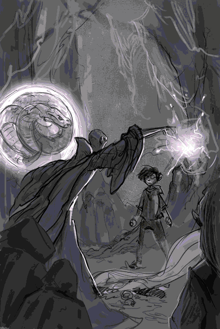 theultimatecreampuff:Jonny Duddle illustrating Harry Potter during the Harry Potter