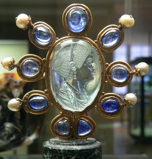 Aquamarine intaglio from the Screen of Charlemagne Collection of the  Bibliothèque Nationale de Fran