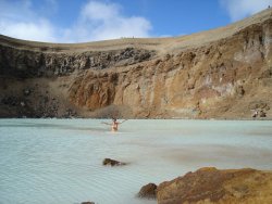 Wow! I bathed there too! Askia Iceland! soaking spirit: Well, European Natural Soaking Society might not make it this far …. Viti crater warm spring, Iceland. Source
