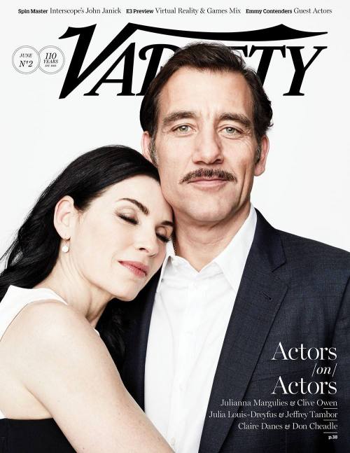 Julianna Margulies on the Cover of Variety with Clive OwenSee their ‘Actors on Actors’ interview here at Variety: http://bit.ly/1GALkiS