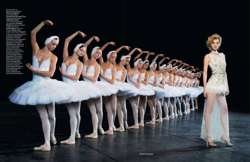 ДРАМА И БАЛЕТ  Top model Denisa Dvorakova, along ballet master Nikita Dolgushin, prima ballerina Eka