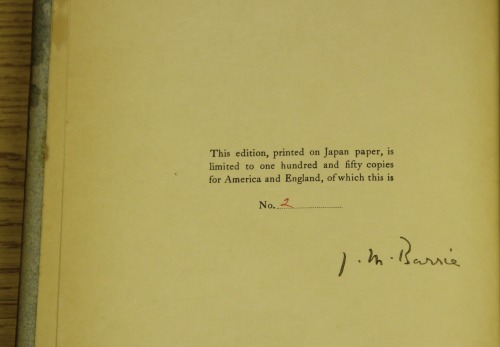 Happy early birthday to J.M. Barrie! Thanks to this Scotsman, the world is richer with his beloved N