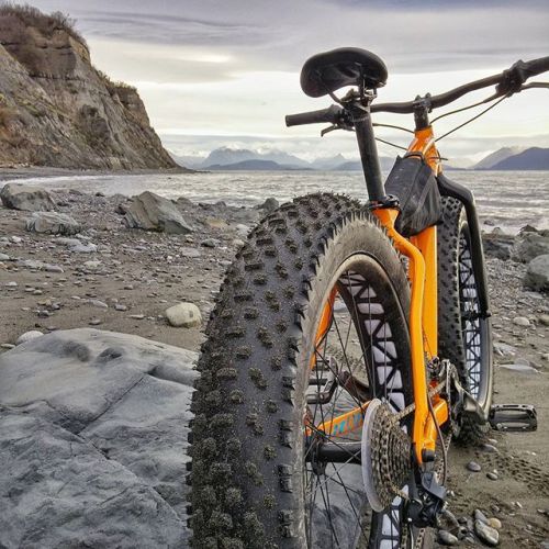 egrk: Early morning ride in #fatbike paradise. #alaska #beach #bike #homer by -jessybarrette- #flick