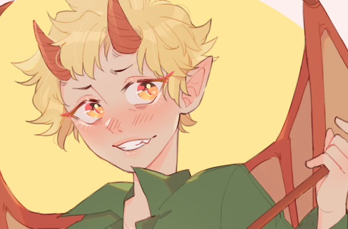 it’s been so long since i drew the boi,,,,,,, and the first time drawing his imp version sobso