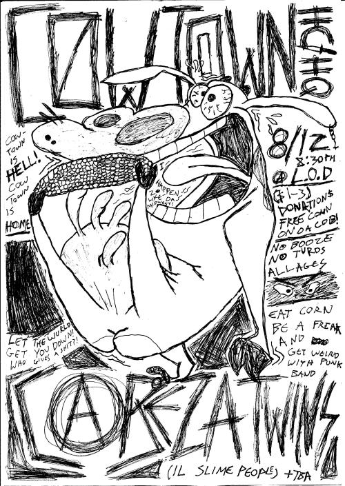 flyer i made for the CABEZA TWINZ gig i’m doing, maybe a second band will play