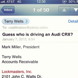 What Mom Sent Me Today. She Knows Me Well. Hahaha. 😍😍😍 #Audi #Crx