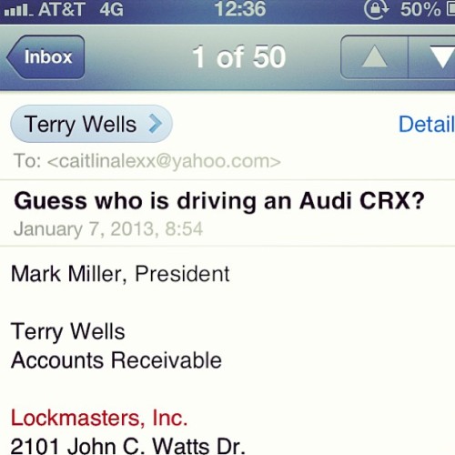 What mom sent me today. She knows me well. Hahaha. 😍😍😍 #audi #crx