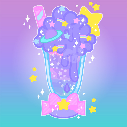 ☆ C o s m i c  F l o a t ☆ Another cute Soda Float, this time it’s Cosmic themed☆.Reminds me o