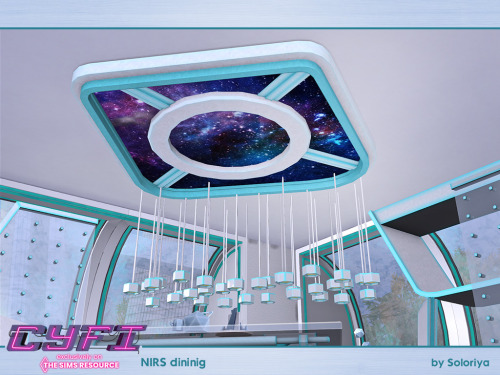 ***CyFi. Nirs Dining*** Sims 4Includes 11 objects: cabinet, ceiling decor, three ceiling lights, cha