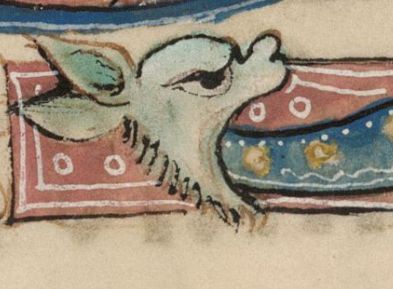 eadfrith:The Luttrell Psalter - Folio 13r.The Beatus (Blessed) page with an array of strange and fam